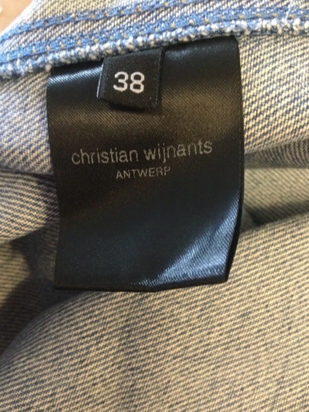 Orig $895 Christian Wijnants Seam Detail Light Blue Denim Midi Dress (Euro 38) - Picture 3 of 6